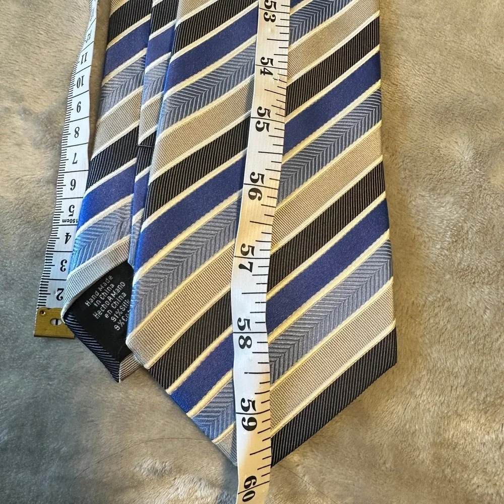 Croft & Barrow Mens Blue & Grey Formal Necktie 60